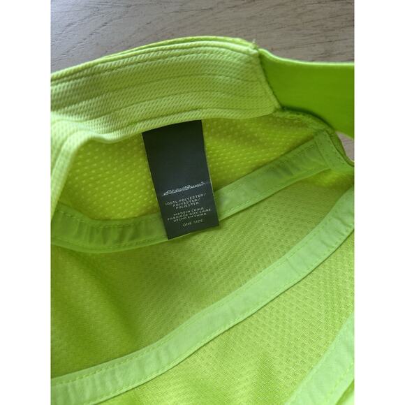 EDDIE BAUER Yellow Hat Running FREE SHADE LIGHTWEIGHT HIKING HAT STRETCH - Picture 5 of 5